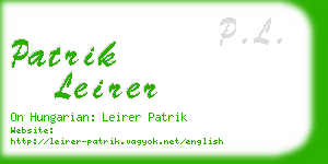 patrik leirer business card